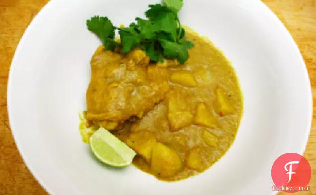 Jantar esta noite: frango, Capim-Limão e Curry de batata (Ca-Ri Ga)