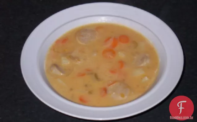 Pirralhos e cerveja Cheddar Chowder