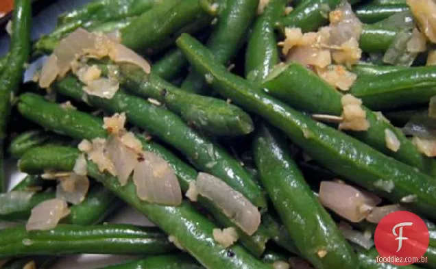 Haricots Verts Com Alho Dourado