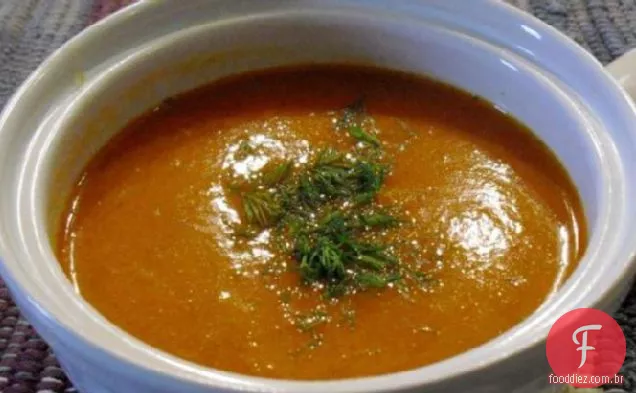Sopa De Pimenta Assada Cremosa