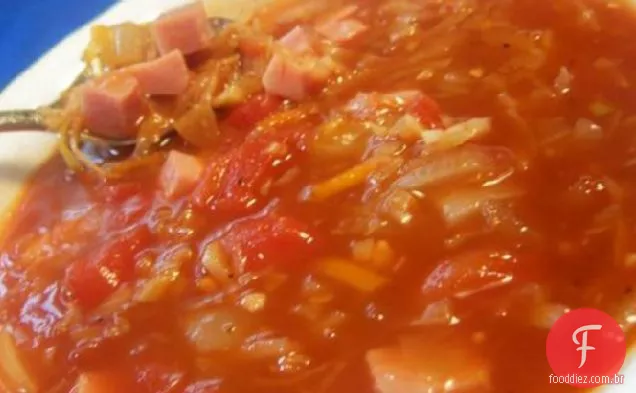 Sopa De Presunto De Tomate