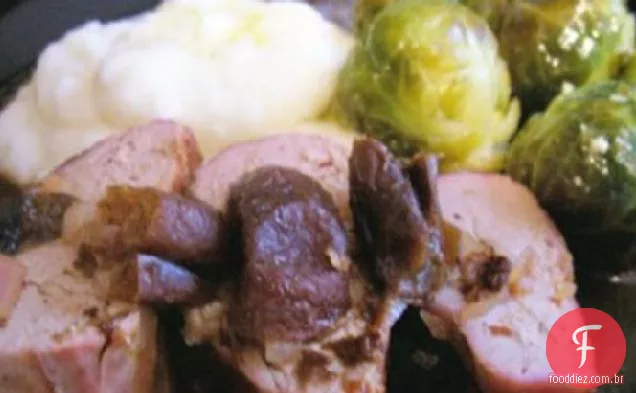 Carne De Porco Recheada Com Ameixa