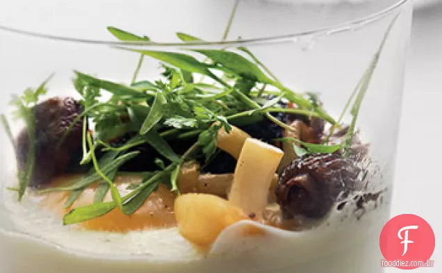 Ovos mimados com cogumelos selvagens e Creme Fraiche