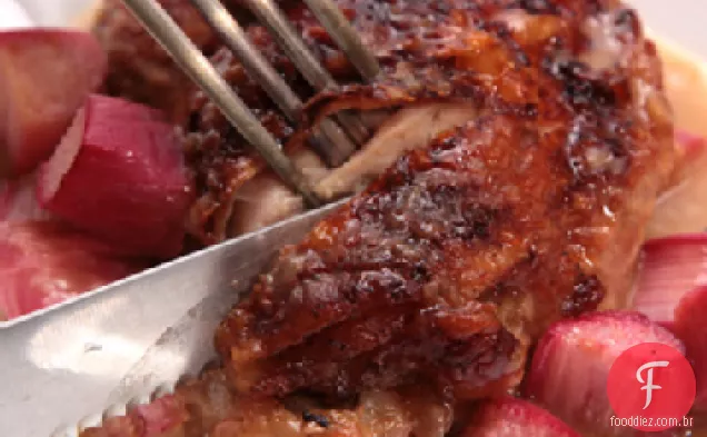 Receita De Coxas De Frango Assadas Com Ruibarbo