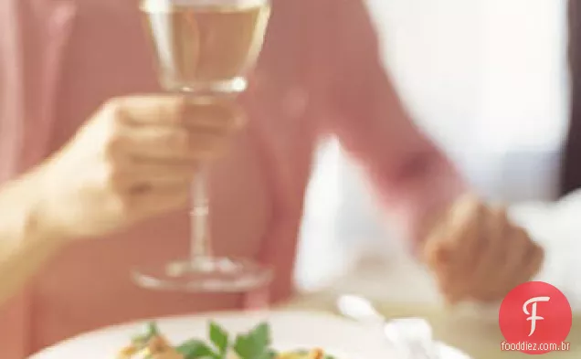 Frango salteado com cebolinha-vinagrete de ervas
