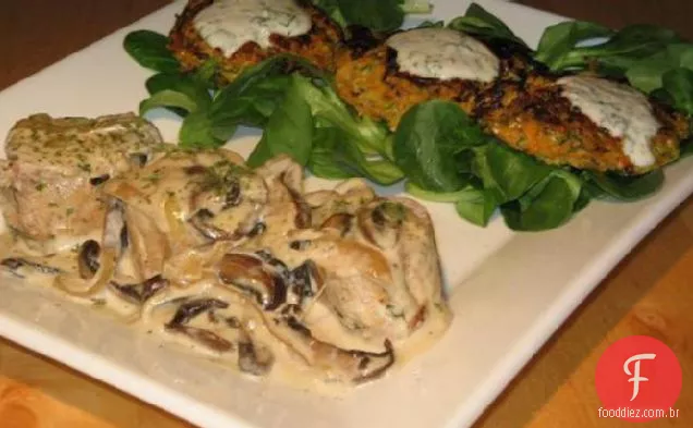 Pork Aux Champignons (Porco Francês Com Cogumelos)