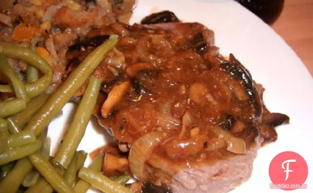 Bife e cogumelo Bêbado