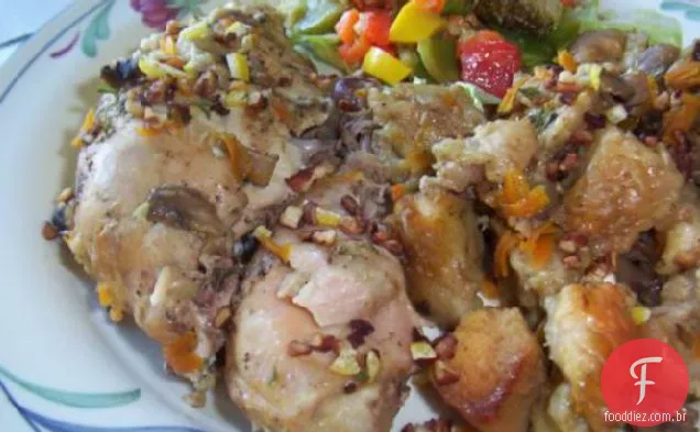 Frango Com Massa Fermentada-Recheio De Cogumelos