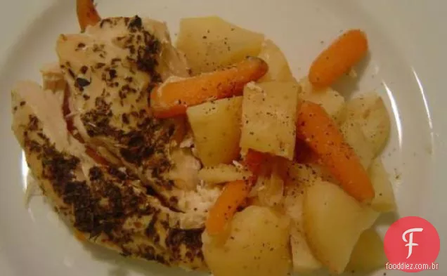 Crock Pot frango grego e batatas