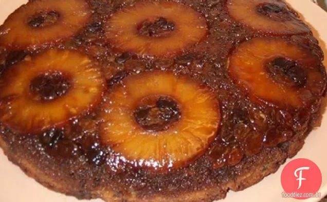 Bolo De Cenoura De Passas De Cabeça Para Baixo