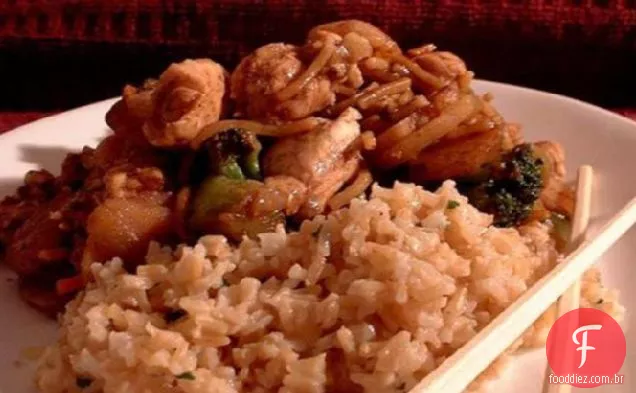 Fritar frango Teriyaki
