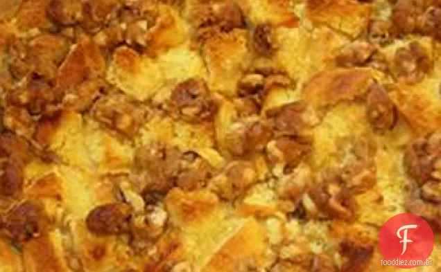 Pudim de Pão de batata doce, Pêra e abacaxi