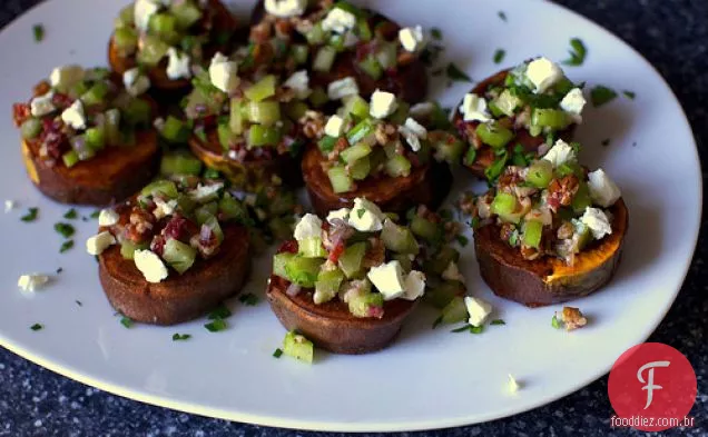 Batatas Doces Com Nozes E Queijo De Cabra