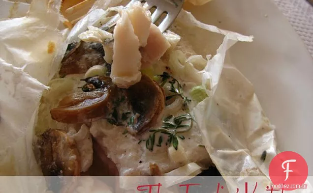 Mushroom - Wine Fish Fillet En Papillote