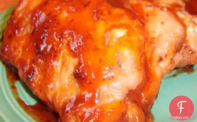 Costeletas De Porco Com Molho De Rábano Cranberry