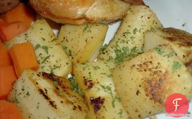 Pastinaga assada e sopa de parmesão