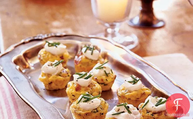 Mini Bacon e batatas fritas