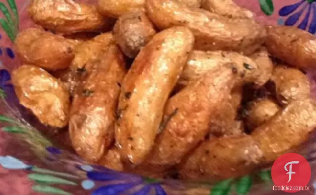 Batatas Fritas Torradas Com Sal Temperado