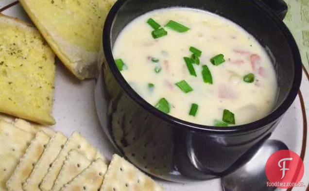 Batatas assadas com cogumelos e queijo