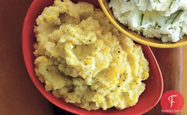 Purê De Batatas Com Açafrão E Milho