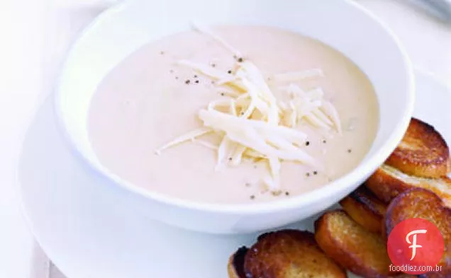 Cheddar e sopa de Cerveja