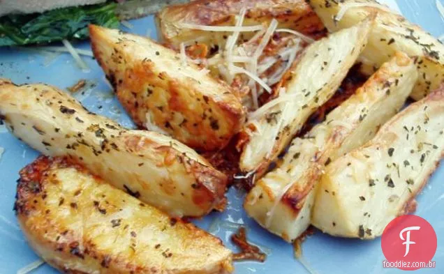 Fatias de batata Herbed Zesty para grelha ou fogão