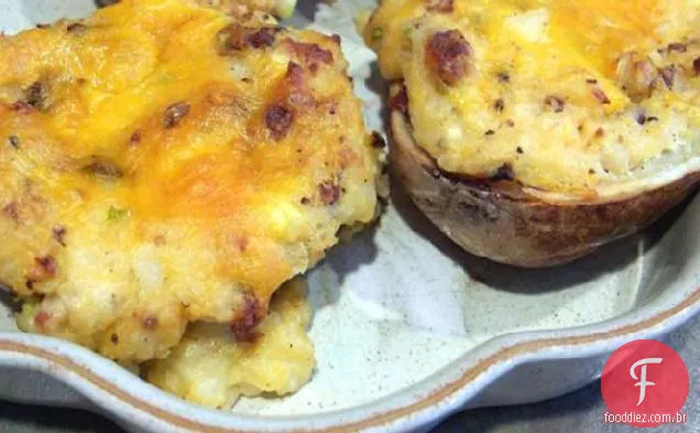 Batatas Assadas Duas Vezes Com Baixo Teor De Gordura