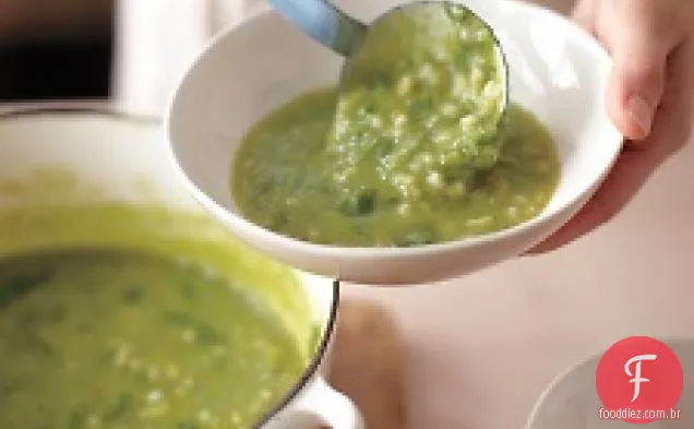 Sopa Cremosa Da Rampa E Da Cevada