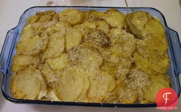 Wisconsin Romano e purê de alho assado