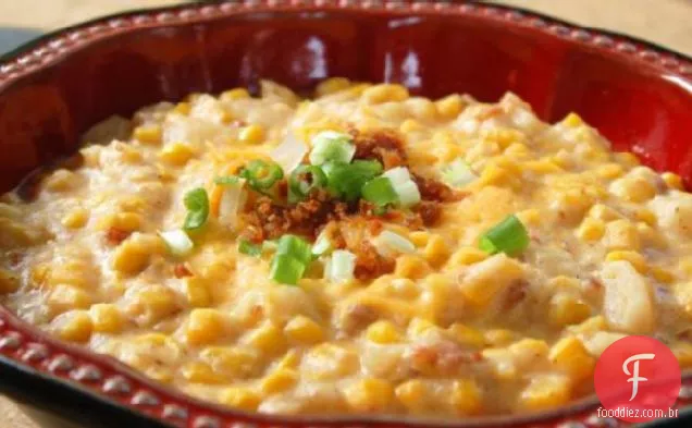 Batata fácil e sopa de milho-Pote De Barro