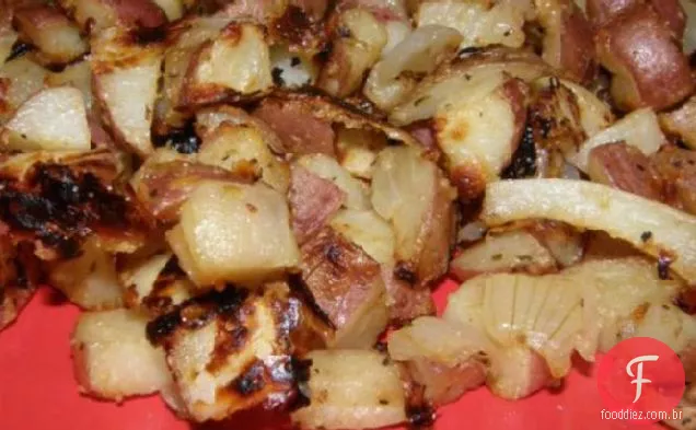 Batatas Assadas Com Baixo Teor De Gordura