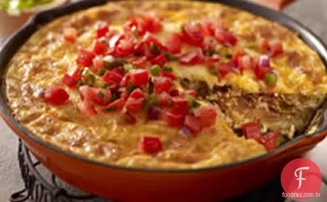 Chouriço, batata e omelete Verde Chile