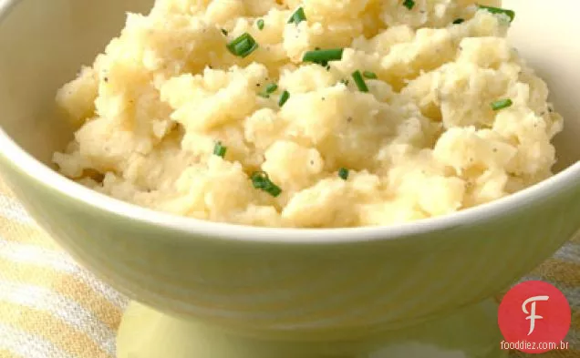 Purê de batatas com cebolinha