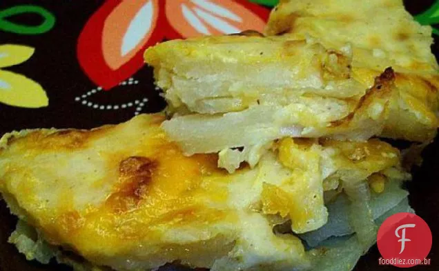 Batatas De Queijo Com Cebola