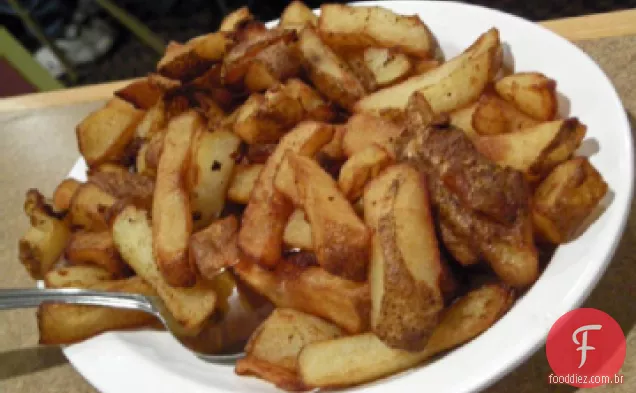 Batatas Fritas Caseiras Enegrecidas Do Inferno