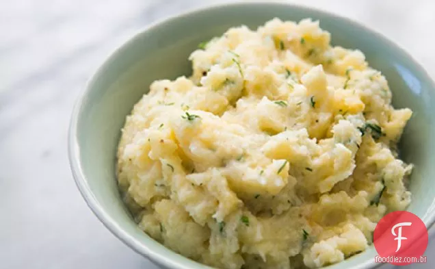 Purê de Rutabaga com creme de leite e endro
