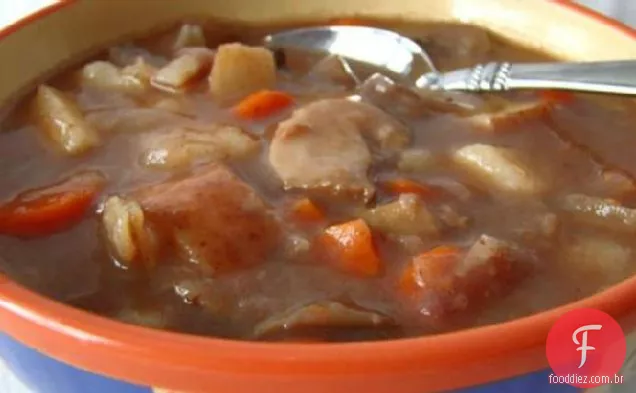Crock Pot carne e ensopado de cogumelos