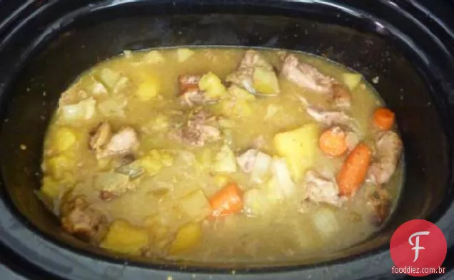 Ensopado de porco e cidra (uma receita de Panela De Barro)