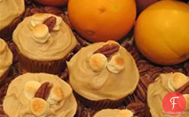 Cupcakes de batata doce com açúcar mascavo
