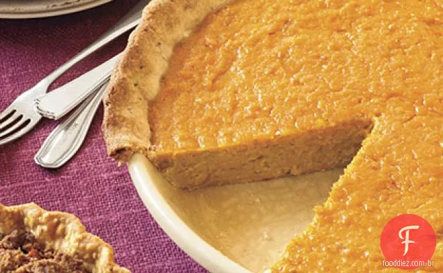 Torta De Batata-Doce Laranja Com Crosta De Alecrim-Fubá