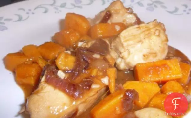 Caçarola de frango e batata doce