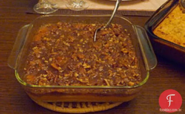 Caçarola de batata doce e ameixa de Páscoa