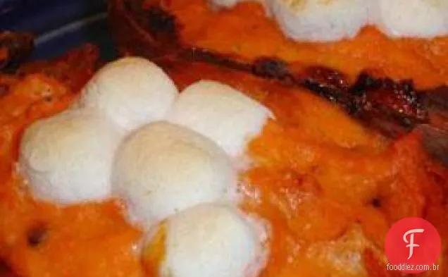 Batatas doces assadas duas vezes-no lado claro!