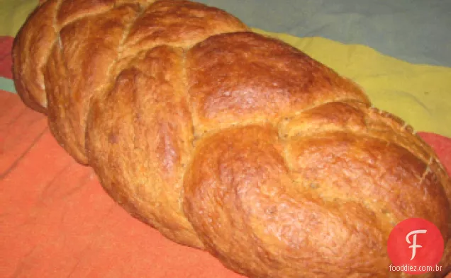Pão De Batata Doce Trançado-Vegan