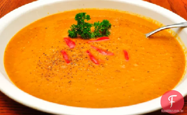Sopa De Batata Doce Com Especiarias Indianas