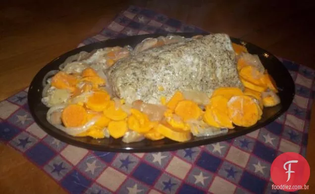 Torta de Batata Doce temperada da Nova Inglaterra com um chute de Bourbon
