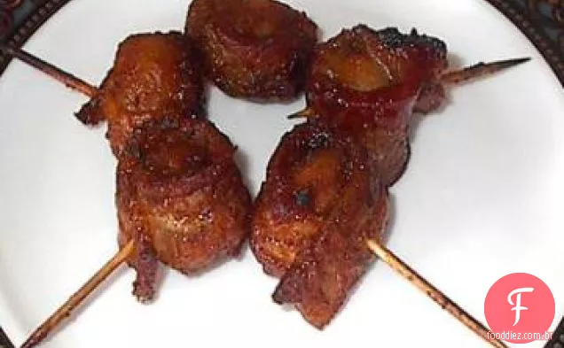 Bacon Embrulhado Castanhas De Água