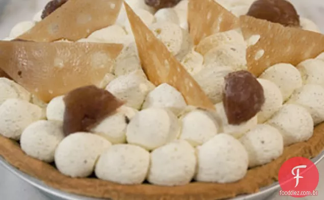 Torta de castanha com creme de Rum