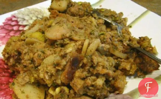 Molho Da Castanha Da Água Da Salsicha / Recheio