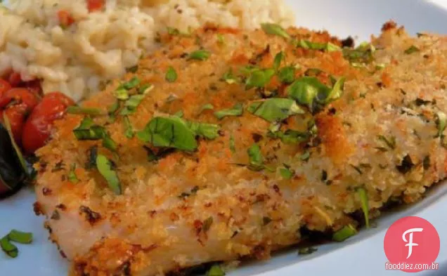 Peitos De Frango Com Crosta De Ervas Assadas